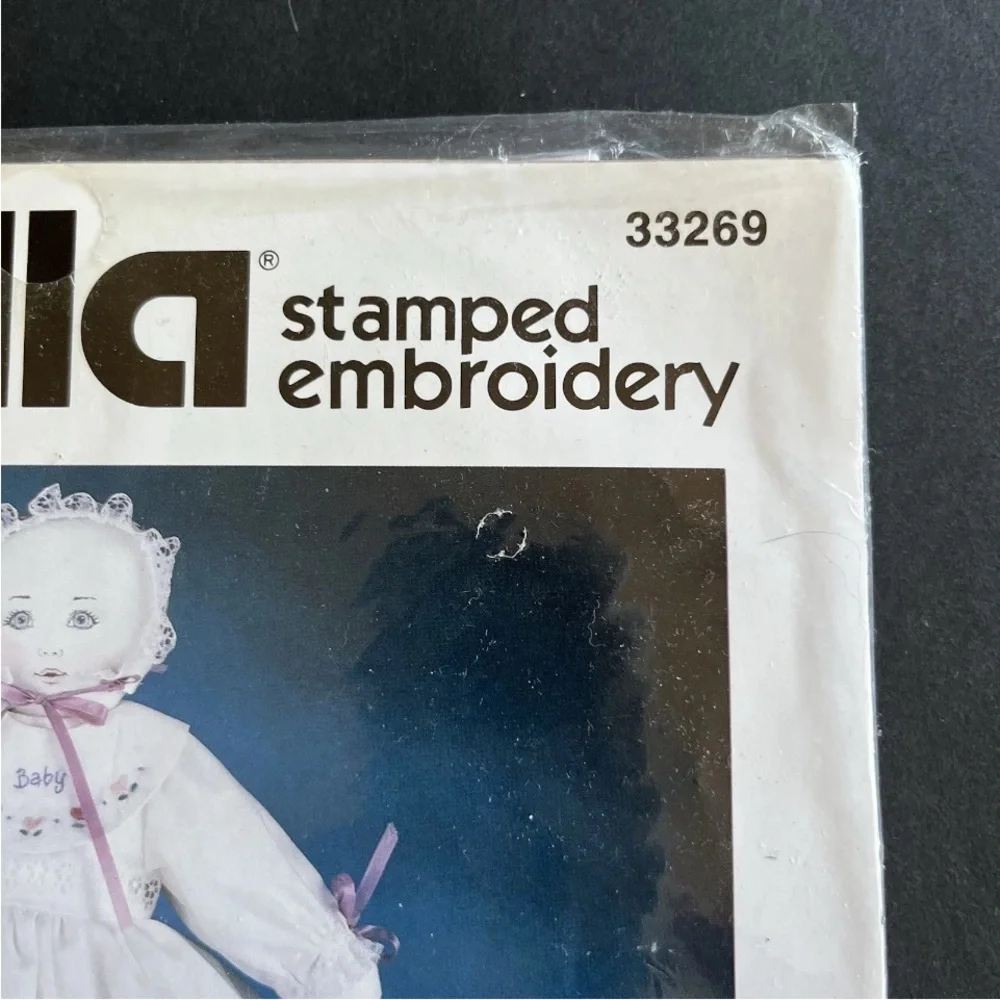 Bucilla Keepsake Doll Stamped Embroidery Kit With Guardian Angel  1992 33269 New